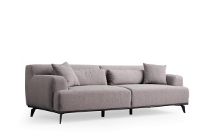 Canapea maro/gri din textil pentru 3 persoane Jaguar The Home Collection