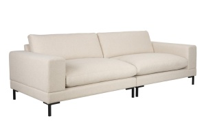Canapea maro latte din textil pentru 3 persoane Wester Zuiver