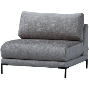 Canapea modulara albastru denim din textil 100 cm Couple Middle Melange Woood