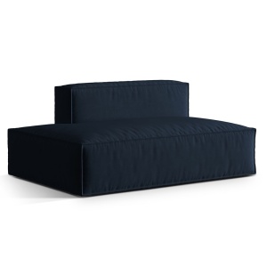 Canapea modulara albastru inchis din catifea pentru 3 persoane Nuria Parisian Micadoni