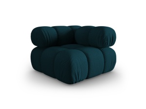 Canapea modulara albastru navy din textil pentru 1 persoana Bellis Corner 3D Micadoni