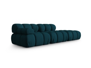 Canapea modulara albastru navy din textil pentru 4 persoane Bellis Left 3D Micadoni
