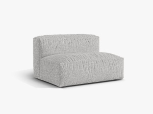 Canapea modulara argintie din textil pentru 1 persoana Martina Boucle L Middle Micadoni