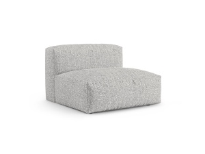 Canapea modulara argintie din textil pentru 1 persoana Martina Boucle XL Micadoni