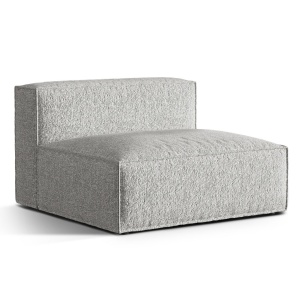 Canapea modulara argintie din textil pentru 2 persoane Nuria Boucle Micadoni