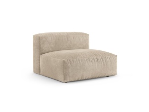 Canapea modulara bej deschis din catifea pentru 1 persoana Martina XL Micadoni
