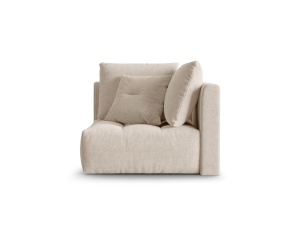 Canapea modulara bej deschis din textil pentru 1 persoana Bloom Wind Center Micadoni