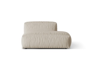 Canapea modulara bej deschis din textil pentru 2 persoane Martina Wave Micadoni
