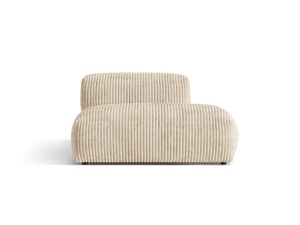 Canapea modulara bej deschis din textil pentru 2 persoane Martina Wave Corduroy Micadoni