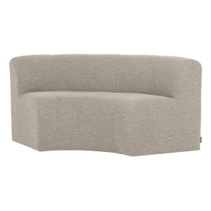 Canapea modulara bej din textil 152 cm Mojo Boucle Round Woood