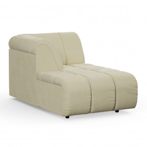 Canapea modulara bej din textil 158 cm Wave Left Divan HKliving