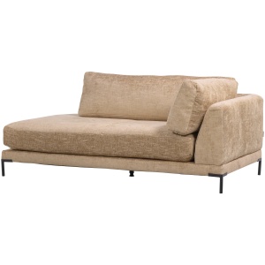 Canapea modulara bej din textil 200 cm Couple Right Melange Woood