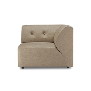 Canapea modulara bej din textil 94 cm Vint Pure Earth Right HKliving
