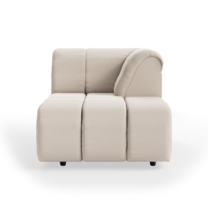 Canapea modulara bej din textil 98 cm Wave Cosy Right Divan HKliving