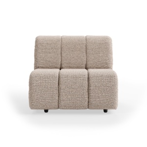 Canapea modulara bej din textil 98 cm Wave Middle HKliving