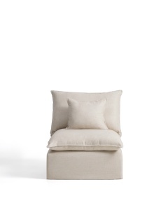 Canapea modulara bej din textil pentru 1 persoana Anarela 90 Kave Home