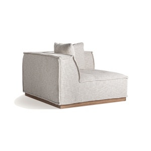 Canapea modulara bej din textil pentru 1 persoana Vittel Right Vical Home
