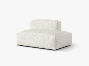 Canapea modulara bej din textil pentru 2 persoane Martina Boucle Right Micadoni