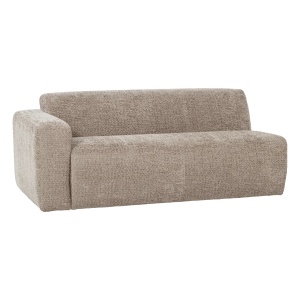 Canapea modulara bej din textil pentru 2 persoane Mojo Chenille Left Woood