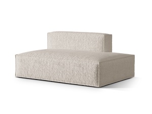 Canapea modulara bej din textil pentru 3 persoane Nuria Right Boucle Micadoni
