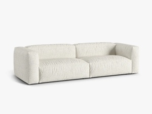 Canapea modulara bej din textil pentru 4 persoane Martina Boucle Micadoni