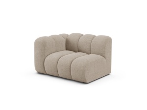 Canapea modulara bej inchis din textil pentru 1 persoana Lupine Chenille Left Micadoni