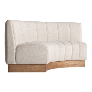 Canapea modulara bej/maro din textil pentru 2 persoane Lurcy Vical Home