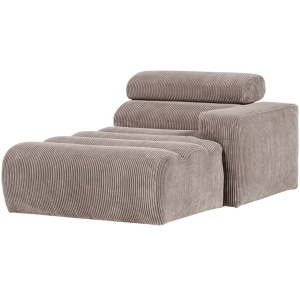 Canapea modulara bej nisipiu din textil 173 cm Novi Rib Right Woood