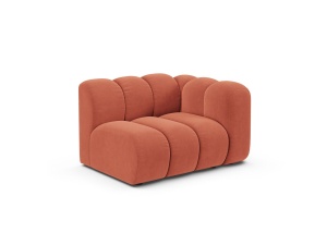 Canapea modulara brosu coral din catifea pentru 1 persoana Lupine Venus Right Micadoni