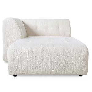 Canapea modulara crem din textil 160 cm Vint Left HKliving