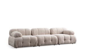 Canapea modulara crem din textil 290 cm Petite The Home Collection