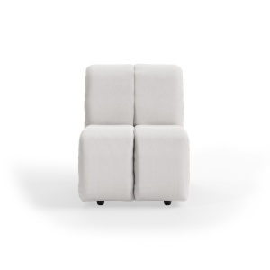 Canapea modulara crem din textil 98 cm Wave Rib Middle Small HKliving