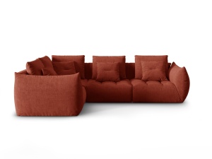 Canapea modulara cu colt maro din textil pentru 3 persoane Bloom Structural Left Micadoni