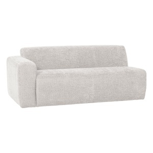 Canapea modulara ecru din textil pentru 2 persoane Mojo Chenille Left Woood