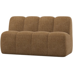 Canapea modulara galben miere din textil 154 cm Mojo Woolly Middle Woood