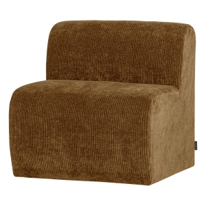 Canapea modulara galben miere din textil 84 cm Mojo Center Rib Woood