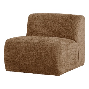 Canapea modulara galben miere din textil pentru 1 persoana Mojo Wooly Middle Woood