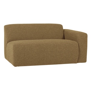 Canapea modulara galbena din textil pentru 1.5 persoane Mojo Boucle Right Woood