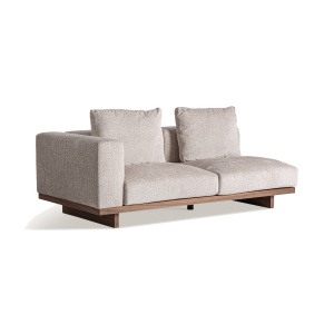 Canapea modulara grej din textil pentru 2 persoane Metti Corner Vical Home
