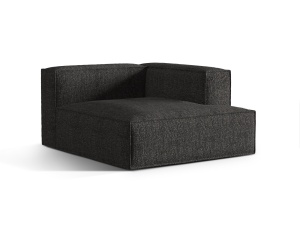 Canapea modulara gri antracit din textil pentru 1 persoana Nuria Right Monet Micadoni
