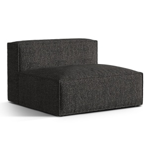 Canapea modulara gri antracit din textil pentru 2 persoane Nuria Boucle Micadoni