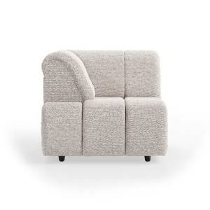Canapea modulara gri deschis din textil 98 cm Wave Sneak Hight Arm Left HKliving