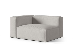 Canapea modulara gri deschis din textil pentru 2 persoane Nuria Left Structural Micadoni