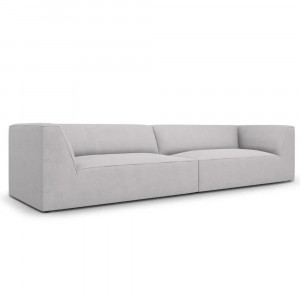 Canapea modulara gri deschis din textil pentru 4 persoane Ruby Micadoni