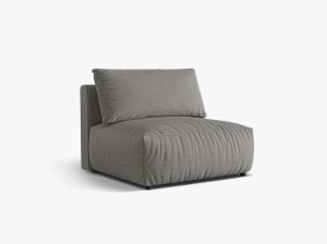 Canapea modulara gri din textil pentru 1 persoana Chris M Micadoni