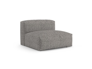 Canapea modulara gri grafit din textil pentru 1 persoana Martina Boucle XL Micadoni