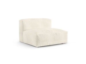 Canapea modulara ivorie din textil pentru 1 persoana Martina Boucle XL Micadoni