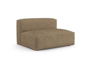 Canapea modulara maro cappuccino din textil pentru 1 persoana Martina Monet Boucle 120 Micadoni