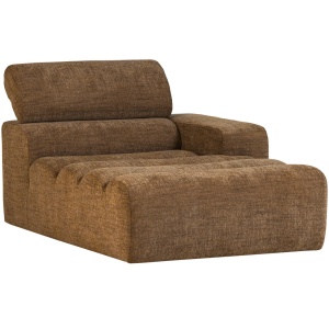 Canapea modulara maro caramel din textil 173 cm Novi Right Woood