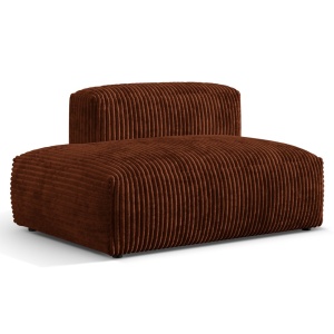 Canapea modulara maro caramiziu din textil pentru 1 persoana Martina Corduroy Rib Micadoni